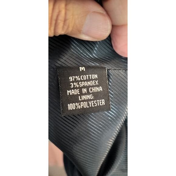 4090) Willi Smith Black Ivory Geo Print Spring Trench Coat Size Medium - Picture 9 of 10